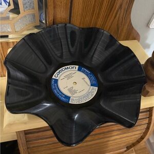 Black Vinyl Record Bowl